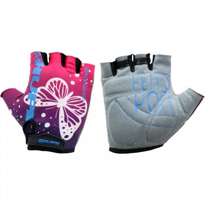 Luva Ciclismo HUPI Eco Dedo Curto Butterfly - Adulto - Foto 1