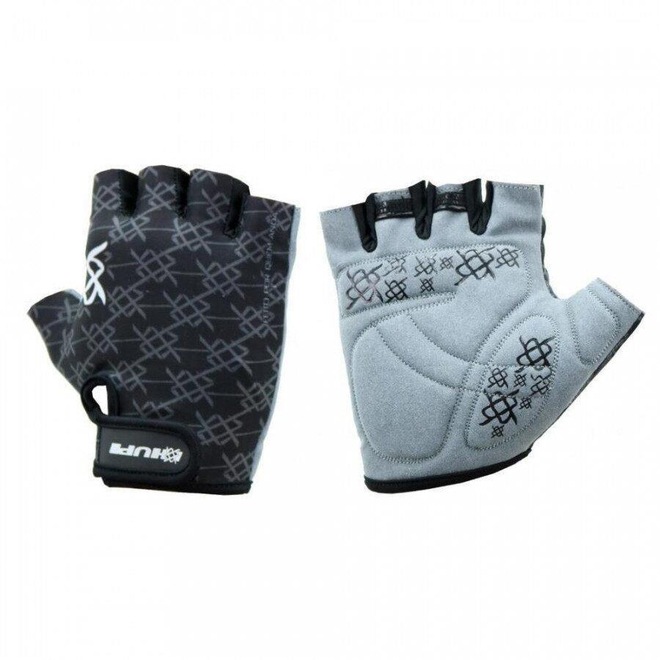 Luva Ciclismo HUPI Eco Dedo Curto Logo Black - Adulto - Foto 1