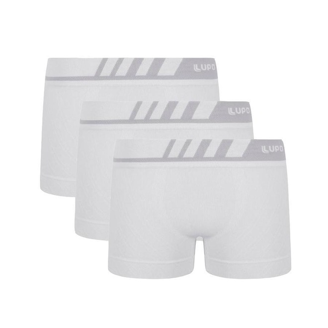 Kit de Cuecas Boxer Lupo sem Costura com 3 Unidades - Infantil - Foto 1