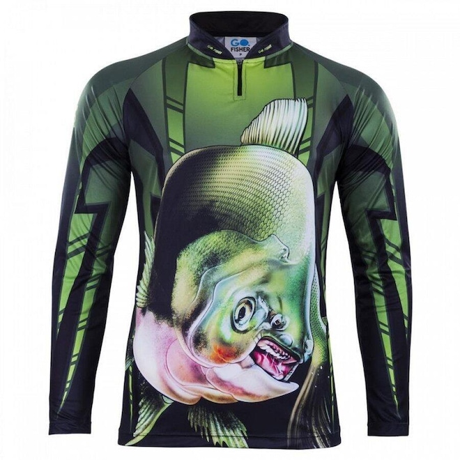 Camiseta Manga Longa de Pesca Go Fisher Tambaqui GO04 - Masculina - Foto 1