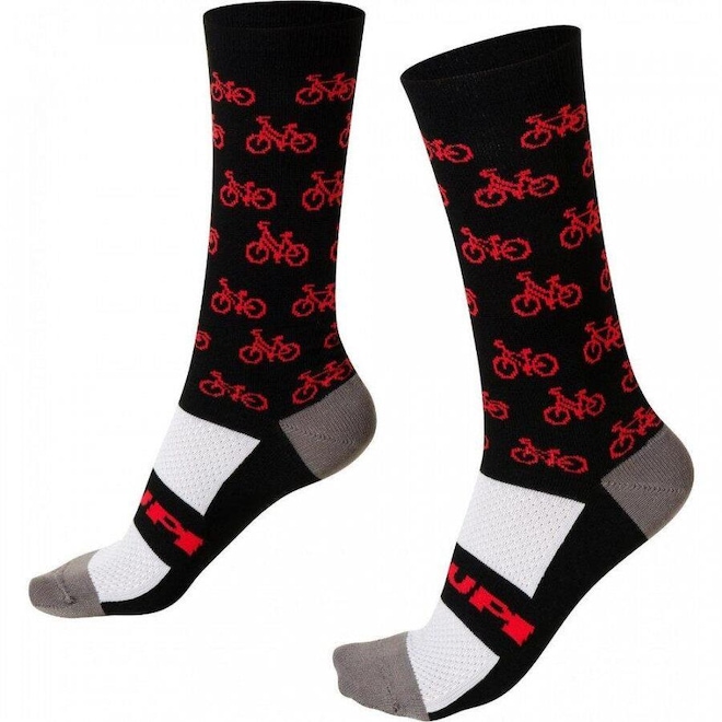 Meia de Ciclismo Hupi - 36 a 42 - Adulto - Foto 1