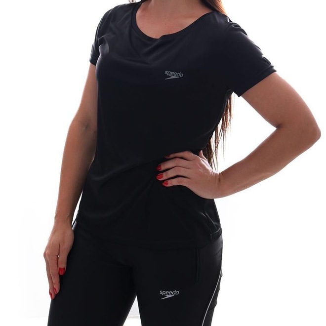 Camiseta Speedo Interlock Canoa - Feminina - Foto 1