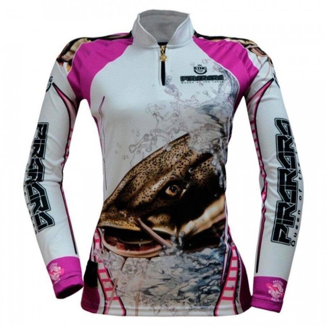 Camiseta Manga Longa de Pesca King Brasil Sublimada - KFF401 - Feminina - Foto 1