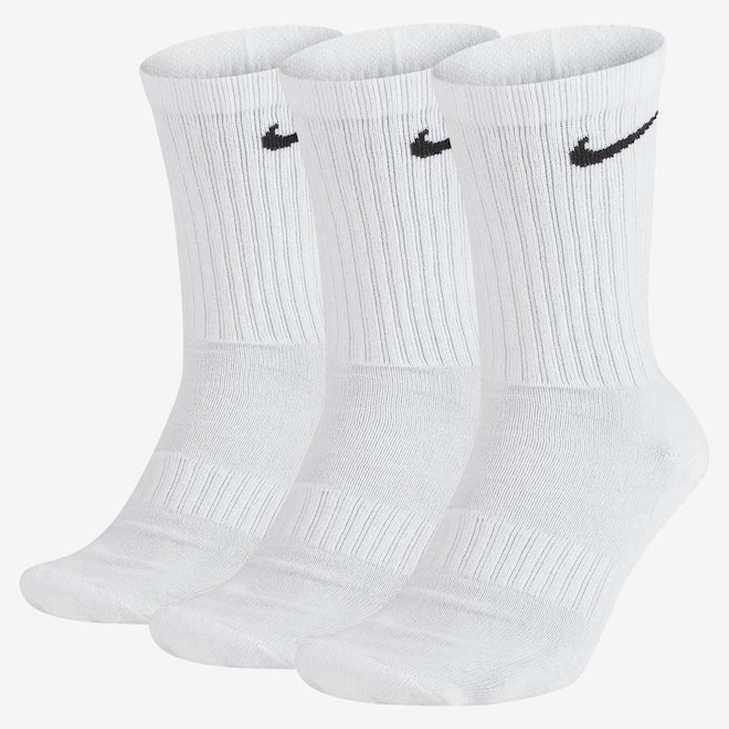 Meias Cano Alto Nike Everyday Cushion Crew - 3 Pares - Foto 1