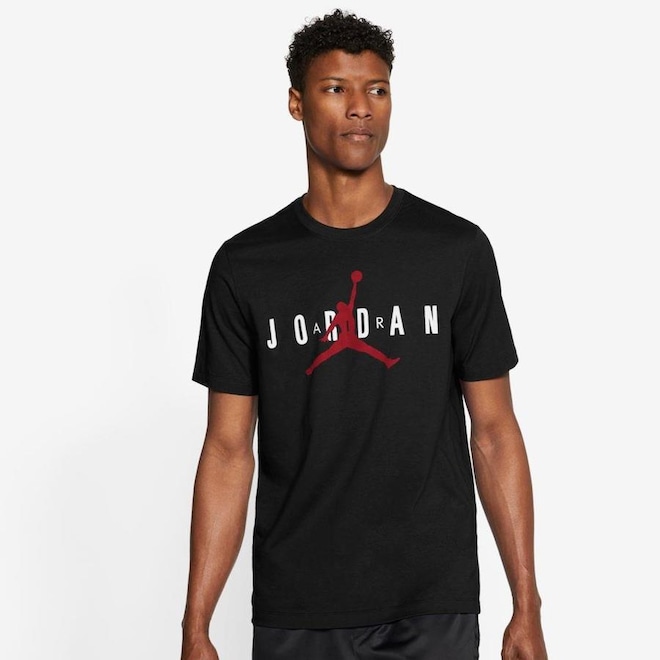 Camiseta Nike Jordan Air Wordmark - Masculina - Foto 1