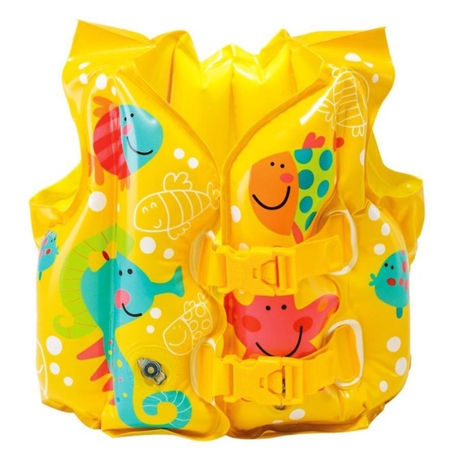 Colete Inflável Alma de Praia Peixinhos - Infantil - Foto 1