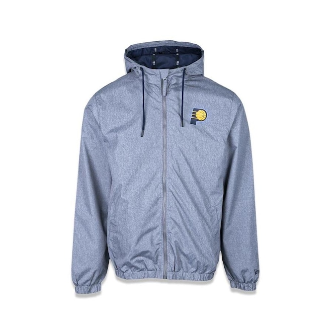 Jaqueta New Era Corta Vento Windbreaker NBA Indiana Pacers College Point - Masculino - Foto 1