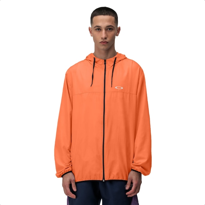 Jaqueta Corta-Vento com Capuz Oakley Windbreaker - Masculina - Foto 1