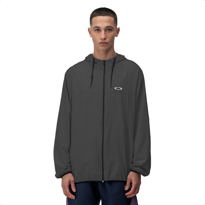 Jaqueta Corta-Vento com Capuz Oakley Windbreaker - Masculina - Foto 1