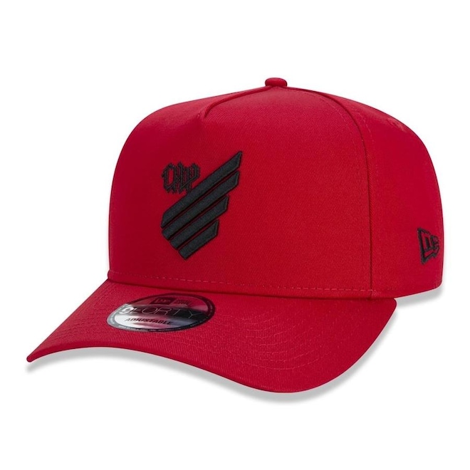 Boné Aba Curva New Era 9Forty A-Frame Atlético Paranaense Futebol - Snapback - Adulto - Foto 1