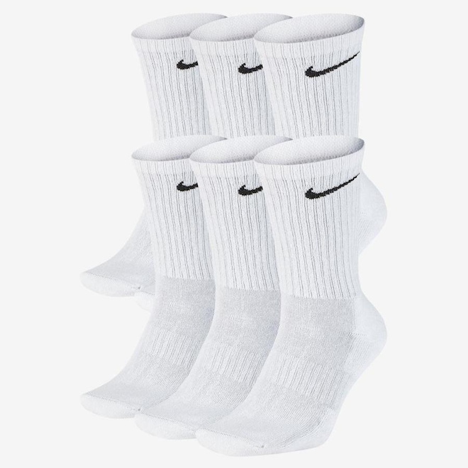 Kit de Meias Cano Alto Nike Everyday Cushioned - 6 Pares - Foto 1