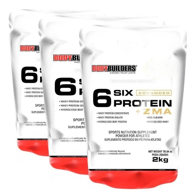 Kit Six Protein Bodybuilders Advanced - Baunilha - 2Kg - 3 unidades - Foto 1