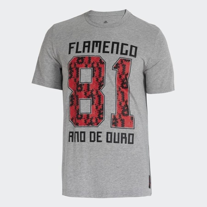 Camiseta do Flamengo adidas Estampada Grafica - Masculina - Foto 1