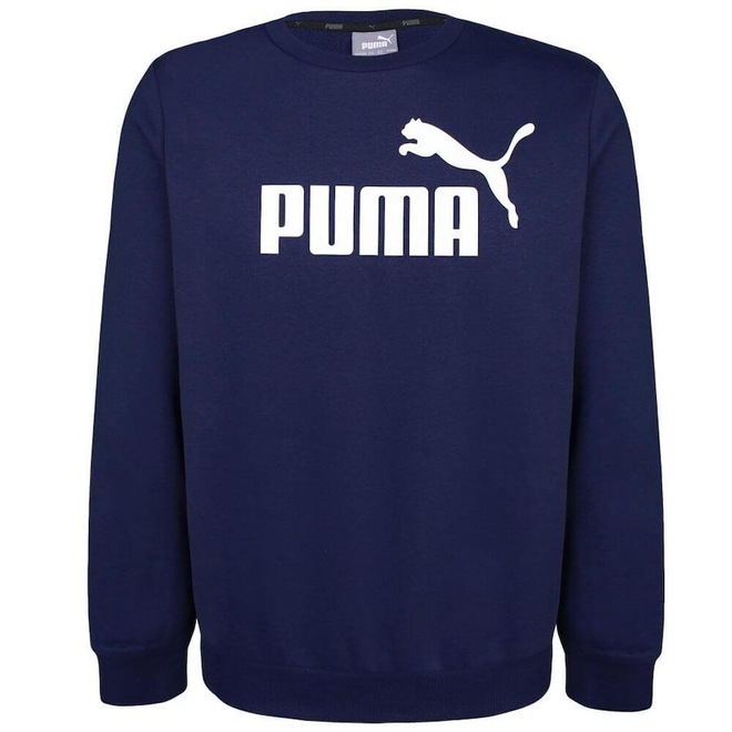 Blusão de Moletom Puma Logo Crew Sweat - Masculino - Foto 1
