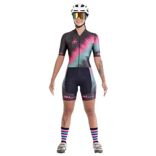 Macaquinho Ciclismo RH Sports RH-23 - Feminino - Foto 1