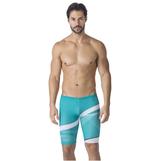 Bermuda de Natação Kauna Swim Tech Wave Masculina - Foto 1