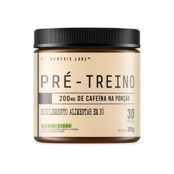 Pré-Treino Black Generic Labs - Limão - 300g - Foto 1
