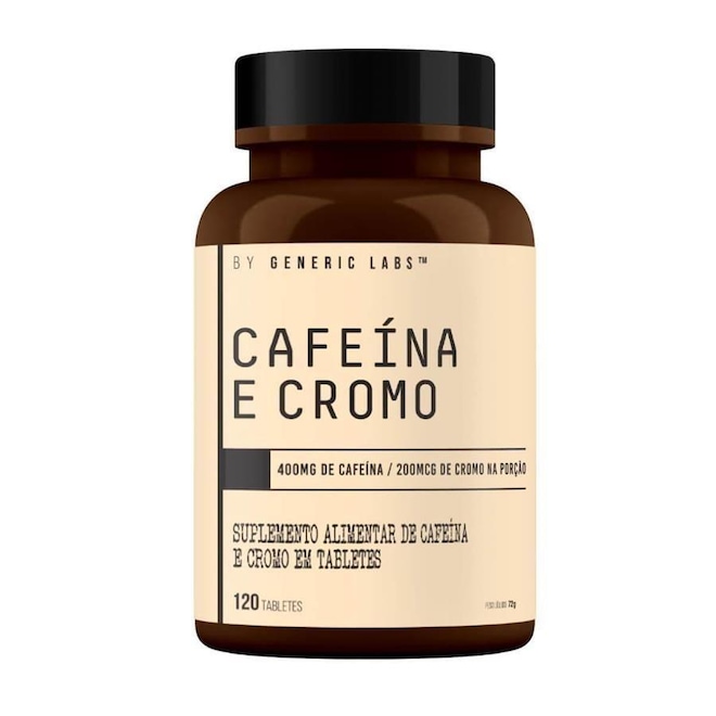 Cafeína + Cromo Generic Labs - 120 Tabletes - Foto 1