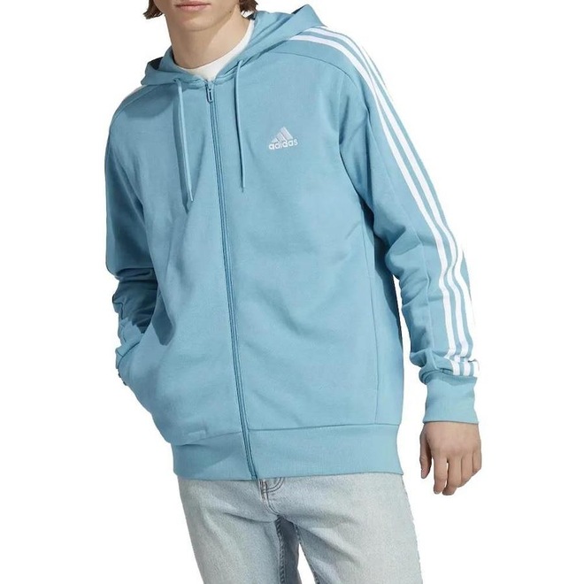Jaqueta de Moletom com Capuz adidas Essentials 3S - Masculina - Foto 1