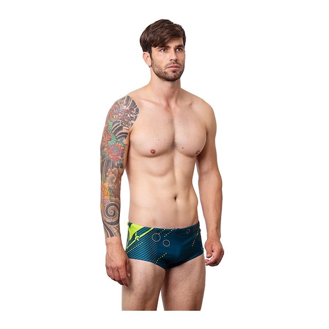 Sunga Kauna Swim Fluor Geo Masculino - Foto 1