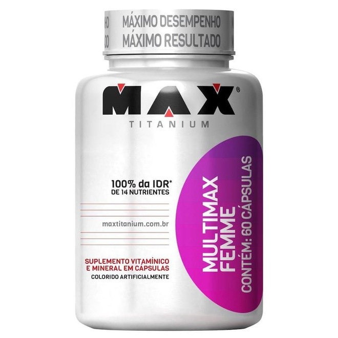 Multivitamínico Max Titanium Multimax Femme - 60 Cápsulas - Foto 1