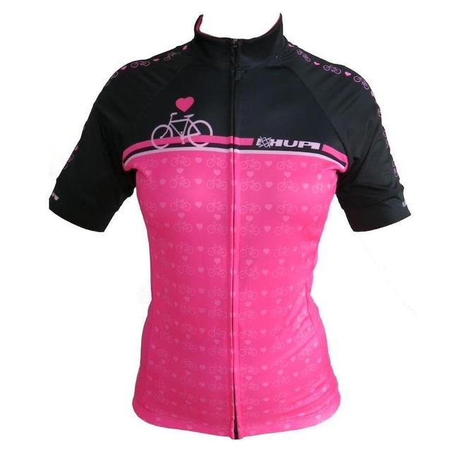 Camisa de Ciclismo Hupi Love Bike UV50+ - Feminina - Foto 1