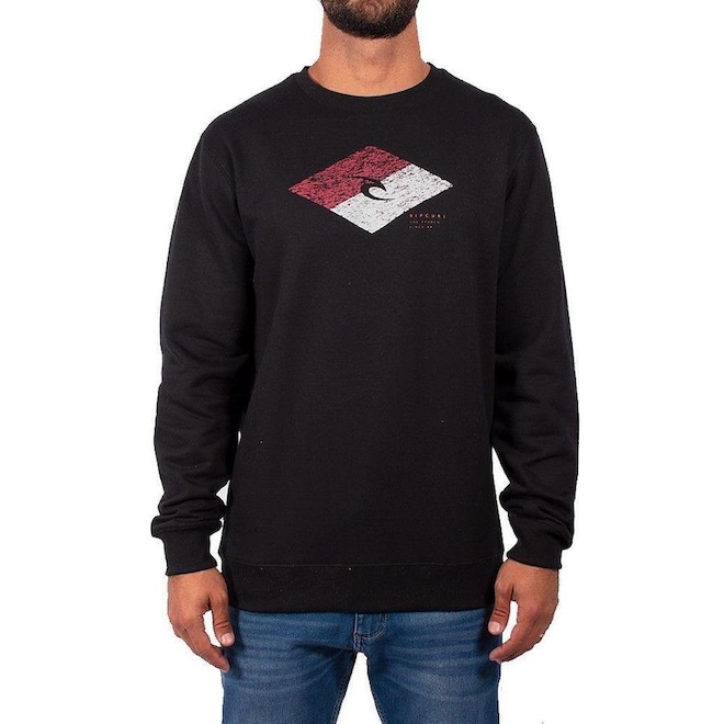 Blusão de Moletom sem Capuz Rip Curl Icon Diamond - Masculino - Foto 1