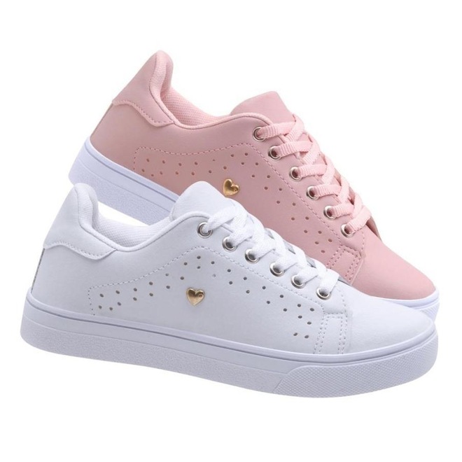 Kit Tênis Sbelta Cano Baixo Casual - 2 Pares - Feminino - Foto 1