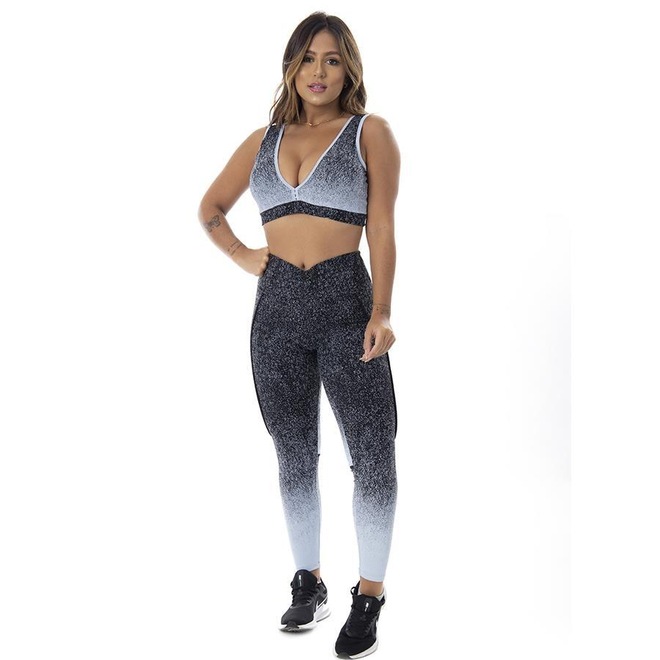 Calça Legging Orbis Fitness Empina Bumbum Suplex - Feminina - Foto 1