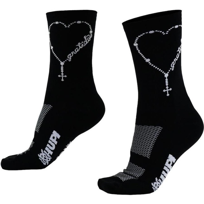 Meias Cano Médio Hupi Fé e Gratidão - 36 ao 42 - Adulto - Foto 1