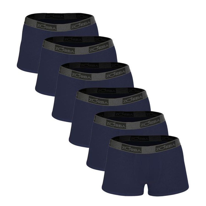 Kit de Cuecas Boxer Zorba Plus 717 - Masculino - 6 Unds - Foto 1