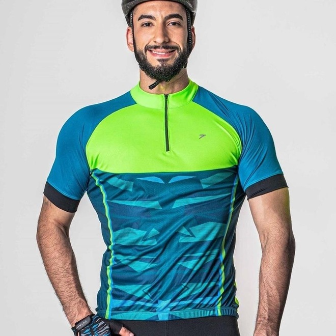 Camisa de Ciclismo Poker Zíper Parcial Eclipse - Unissex - Foto 1