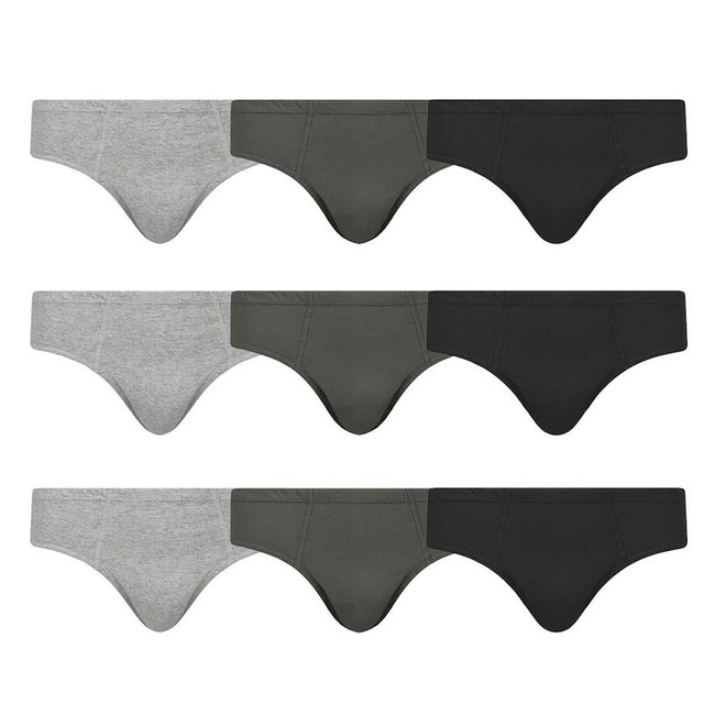 Cueca Slip Selene Algodão - Adulto - 9 Unidades - Foto 1