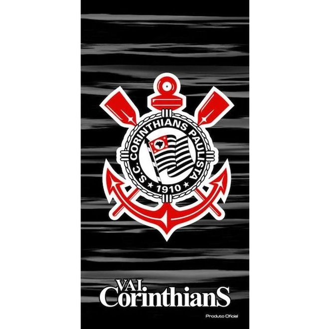 Toalha de Banho do Corinthians Buettner Oficial - Adulto - Foto 1