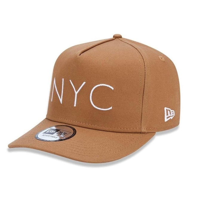 Boné Aba Curva New Era 940 A-Frame New York NYC Kaki - Snapback - Adulto - Foto 1