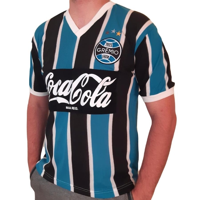 Camiseta do Grêmio Oldoni Sports Retrô Coca-Cola 1989 Oficial ...