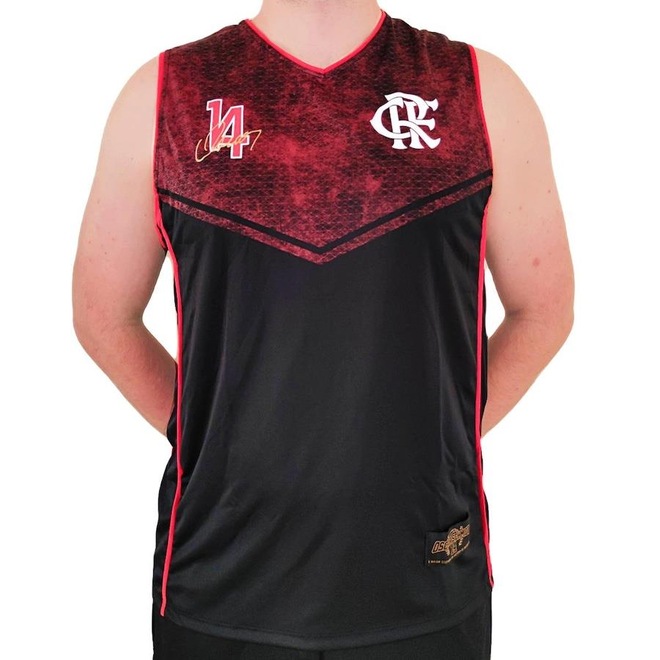 Camiseta do Regata do Flamengo Braziline Oscar Schmidt Basquete Oficial - Masculino - Foto 1