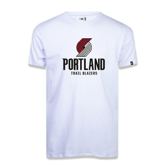 Camiseta New Era Portland Trail Blazers Basic Logo Nba - Masculina - Foto 1