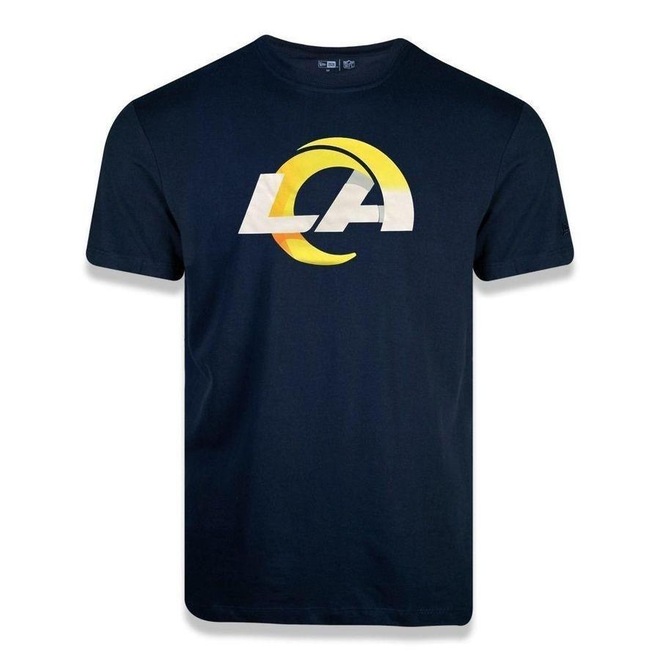 Camiseta New Era Masculina Los Angeles Rams Logo Time - Foto 1