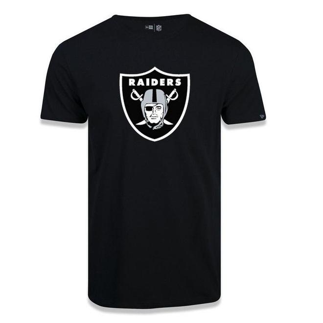 Camiseta New Era Masculina Las Vegas Raiders Logo Time NFL - Foto 1