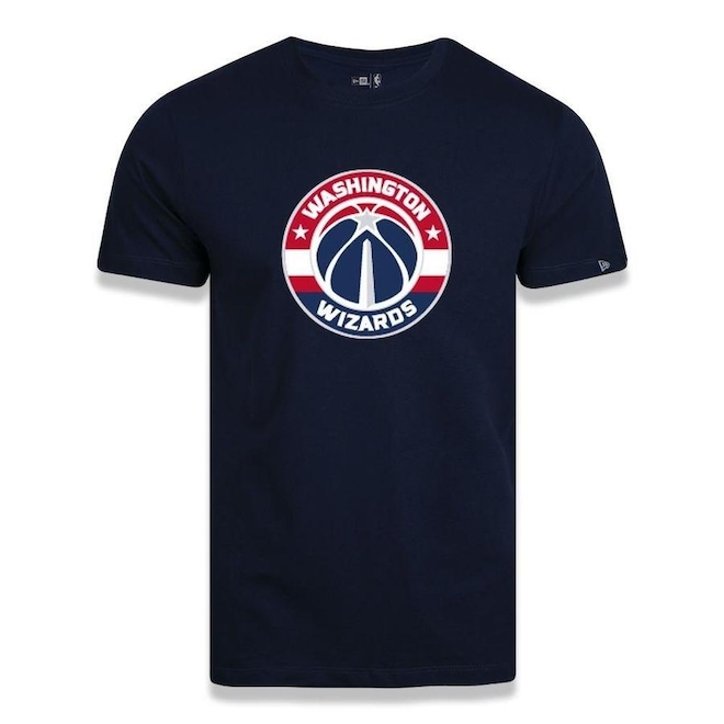 Camiseta New Era Washington Wizards Basic Logo Nba - Masculina - Foto 1
