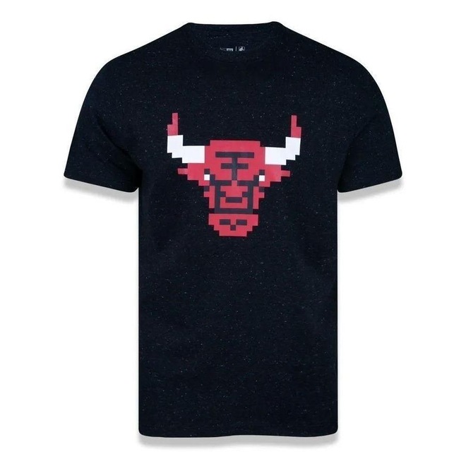 Camiseta New Era Masculina Chicago Bulls Nba Space Pixels - Foto 1