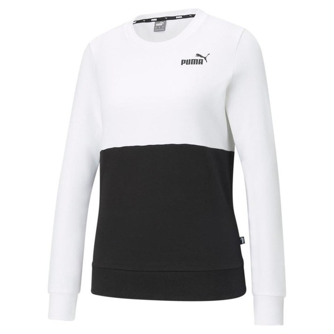 Blusão de Moletom Puma Essentials Colourblock Crew TR - Feminino - Foto 1