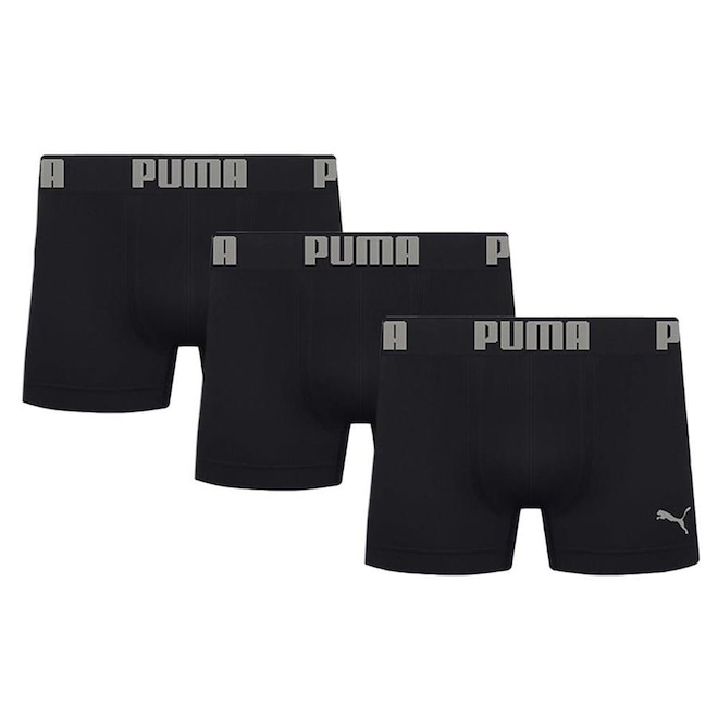 Cueca Boxer Puma sem Costura - Adulto - 3 Unidades - Foto 1