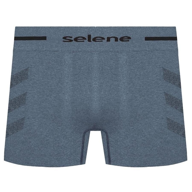 Cueca Boxer Selene sem Costura Mescla - Adulto - Foto 1