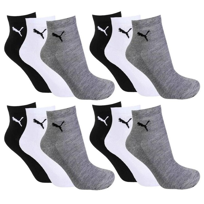 Meia Puma Cano Médio Esportiva - Feminina - 12 Pares - Foto 1