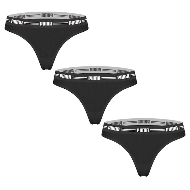 Kit de Calcinhas Puma - Adulto - 3 Unds - Foto 1