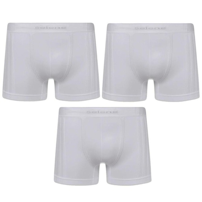 Cueca Boxer Selene sem Costura - Adulto - 3 Unidades - Foto 1