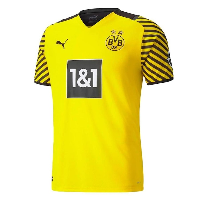 Camisa Borussia Dortmund I 21/22 Puma - Masculina - Foto 1