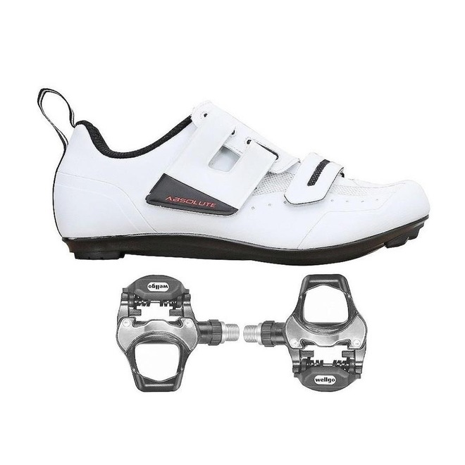 Sapatilha para Ciclismo Absolute Triton Road + Pedal Wellgo - Adulto - Foto 1